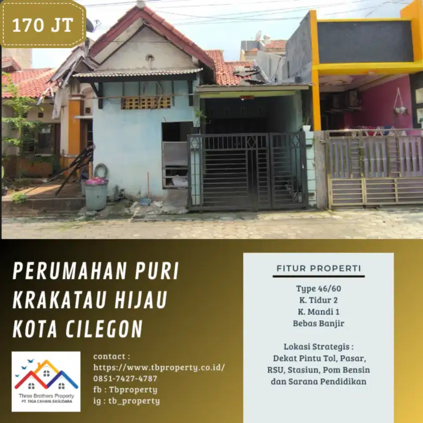 PROPERTY (CESSIE) PERUMAHAN PURI KRAKATAU HIJAU KOTA CILEGON