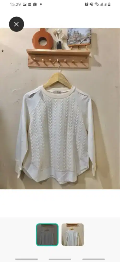 Atasan broken white motif tambang