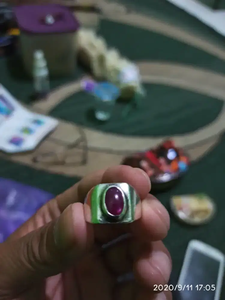 Rubi burma ring perak handmade