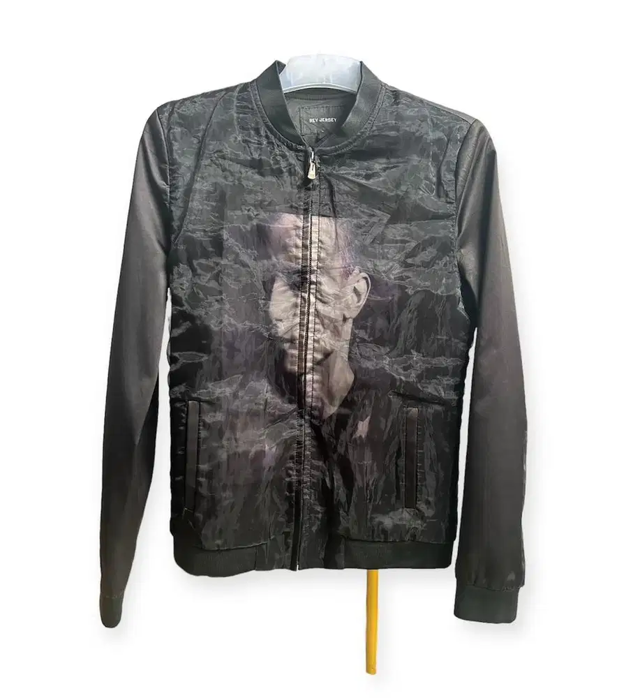 jaket hitam coklat art photograf unik rev jersey