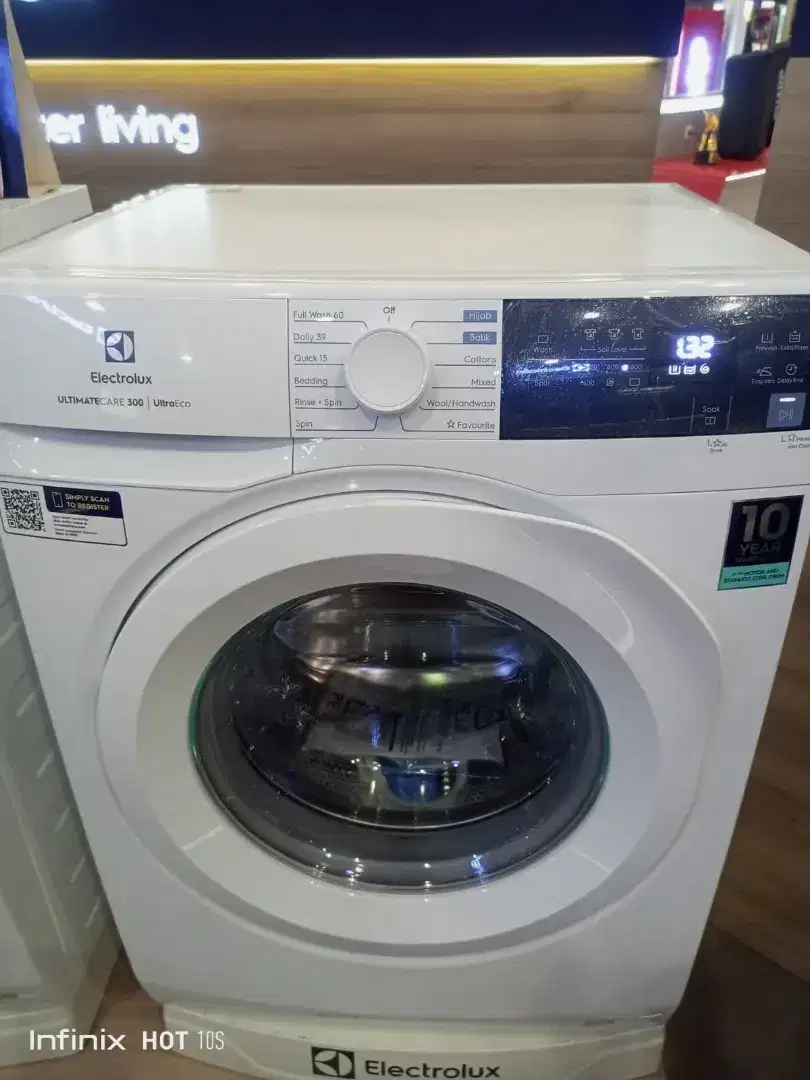 MESIN CUCI FRONT LOADING ELECTROLUX EWF7554E3WB 7,5 kg