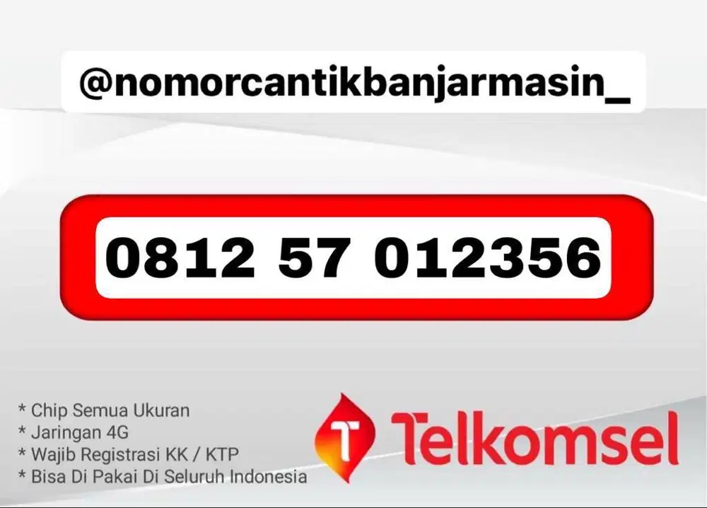 Nomor cantik kartu perdana telkomsel 4g murah