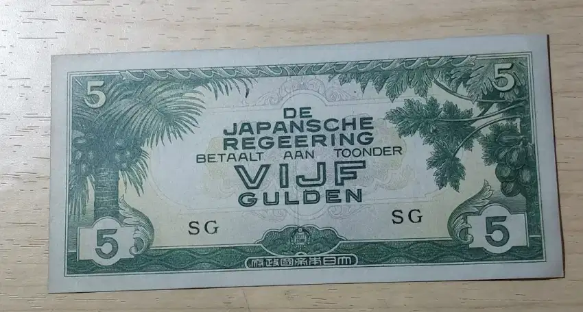 5 Gulden Zaman peralihan Jepang