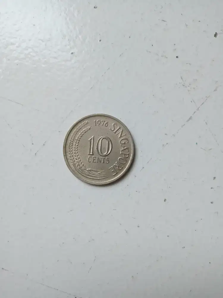 Uang Koin Kuno Singapura 10 cents tahun 1976