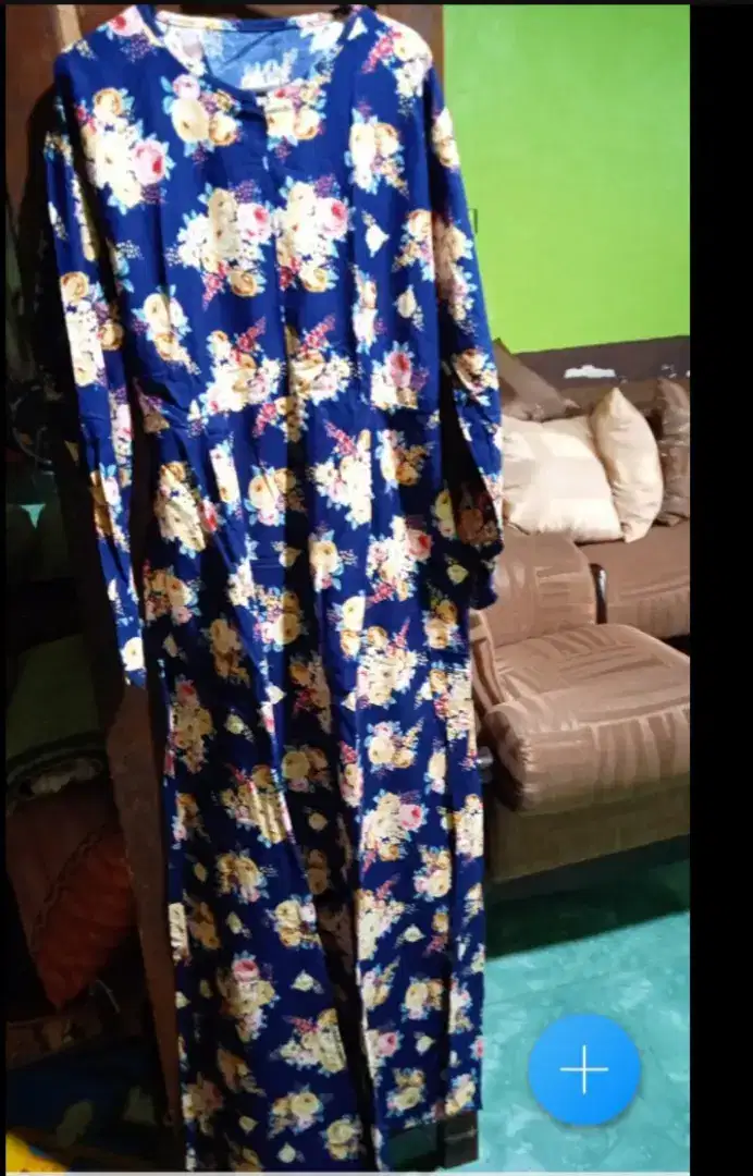 Gamis katun kembang size L