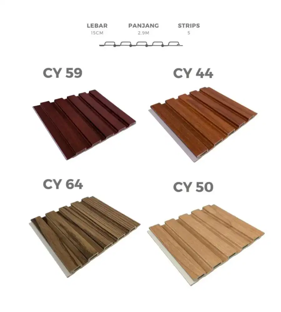 WPC TURUN HARGA.wpc dengan ukuran lebar 20cm x 2,9m harga 115k