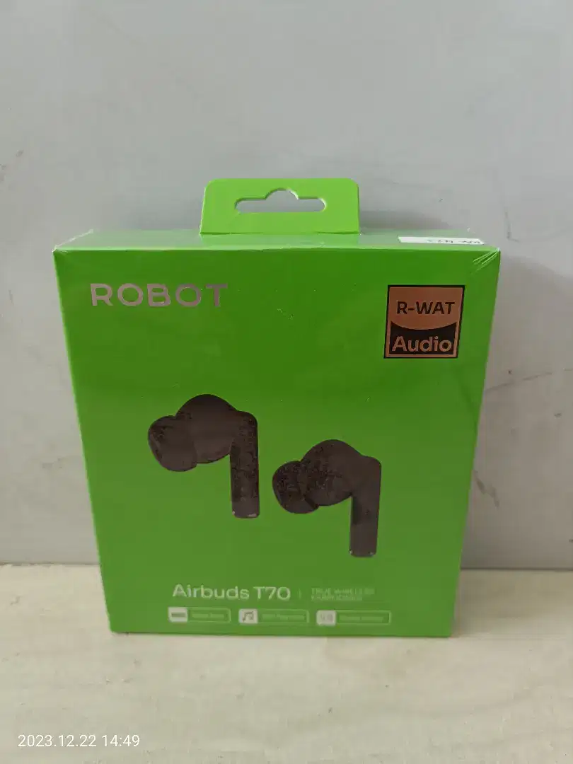 Headset earphone bluetooth wireless ROBOT Airbuds T70 DEEP BASS