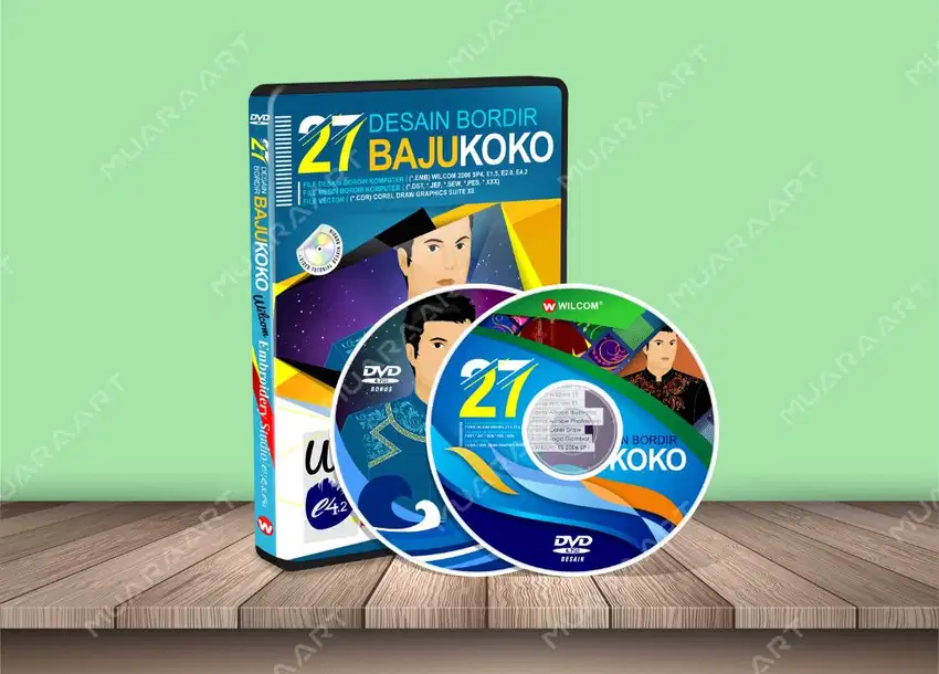 DVD 27 Desain Bordir Baju Koko dengan Wilcom ES & Corel Draw GS