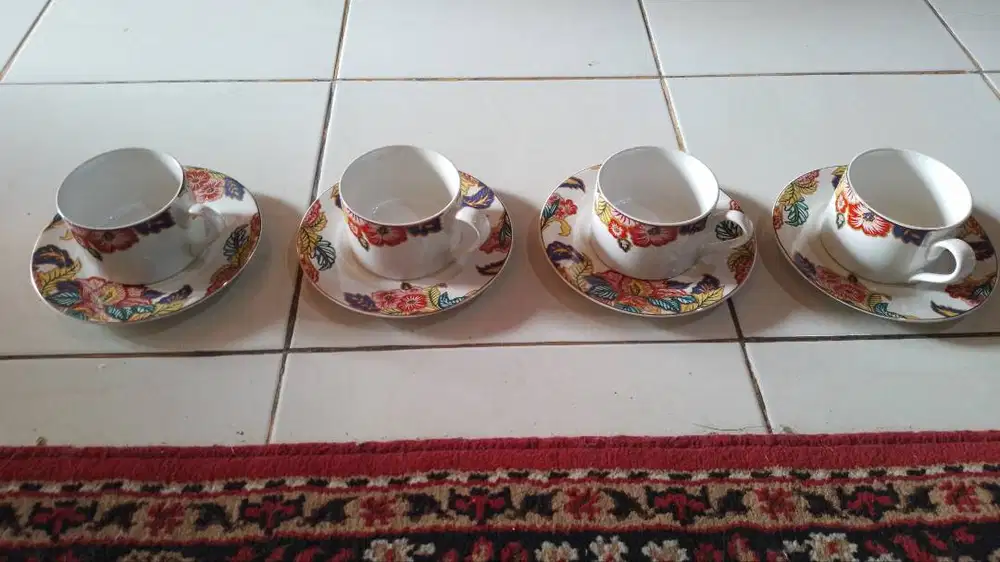 Cangkir - Vintage American Atelier Coffee - 4 Teacups
