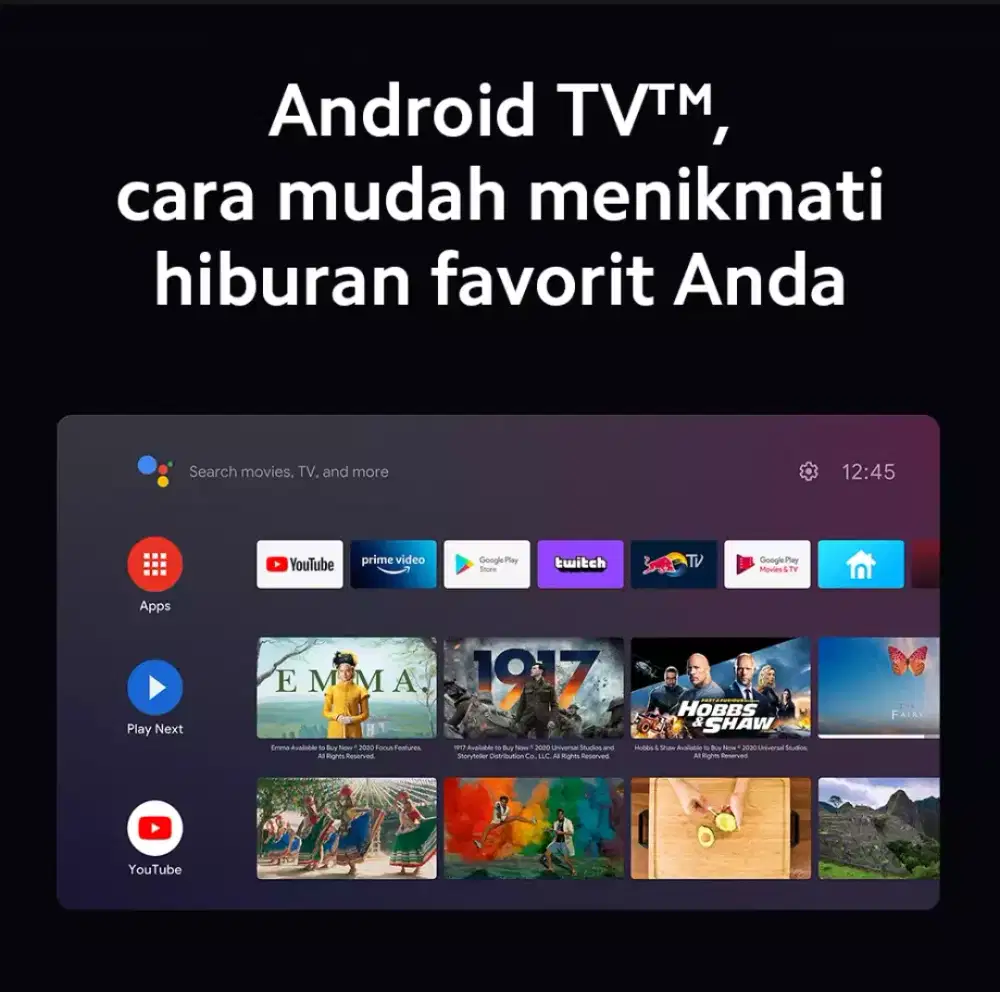 SmartTV Android TCL LED 32Bezelles Netflix Digital Remote Voice BARU
