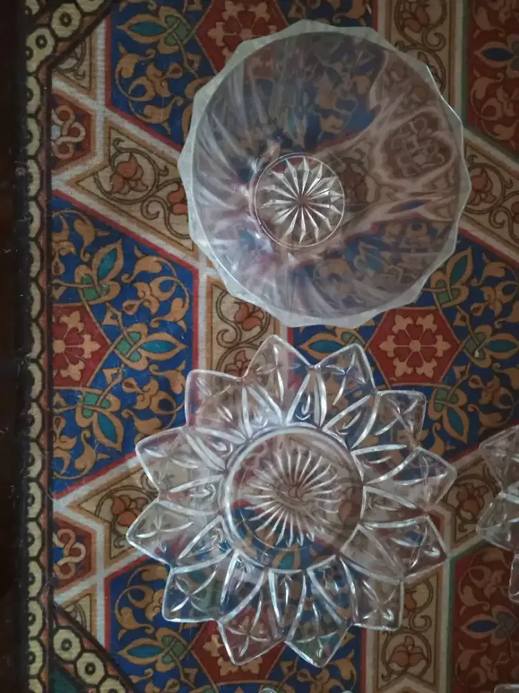 6 pasang Mangkok sup Dr kaca vintage