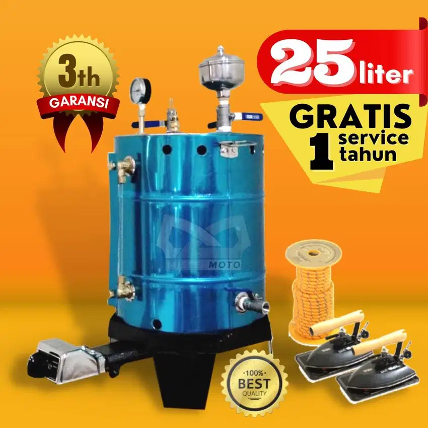 Setrika Uap Laundry Konveksi Steam MISTERMOTO 25ltr 2 Setrika