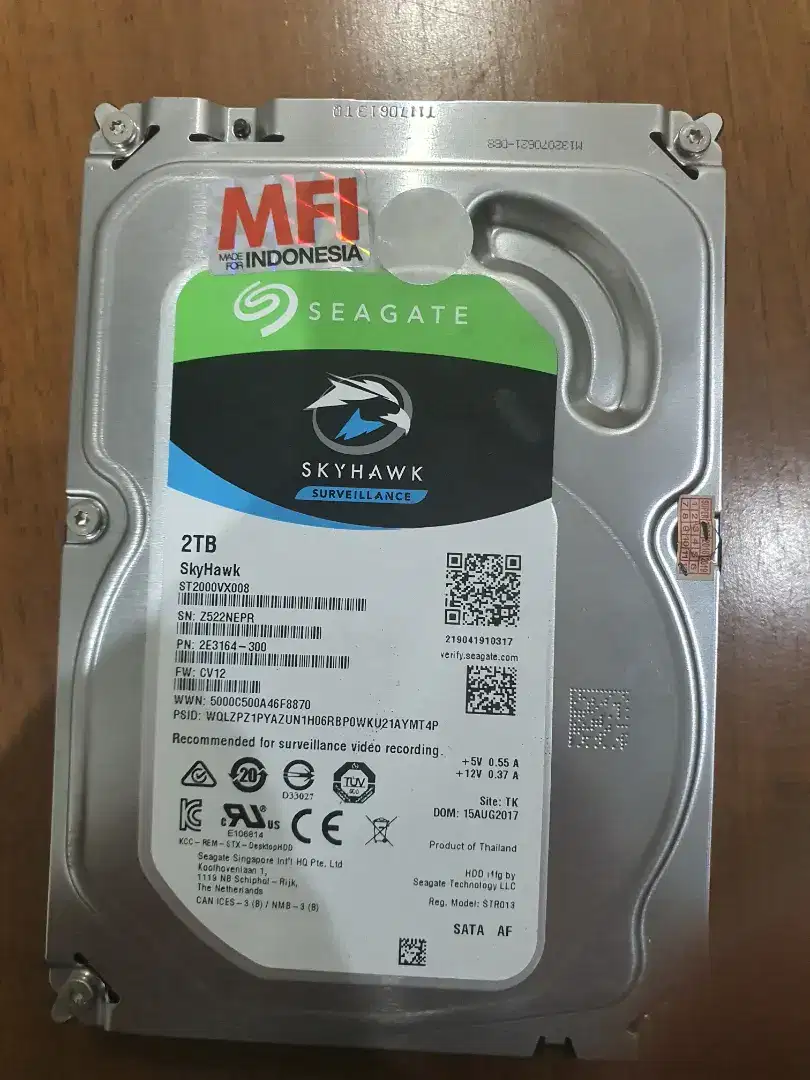 Hdd 3.5 sata internal 2 Tb Seagate skyhawk surveillance DVR