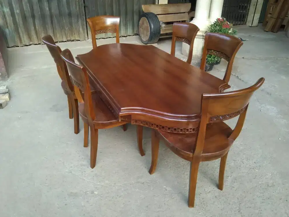 Meja Makan Kipas 6 Kursi