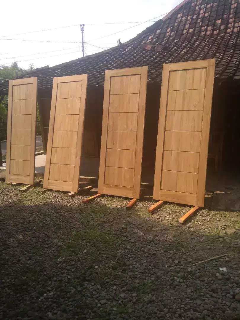 Pintu kusen jati kebon,jati alas asli