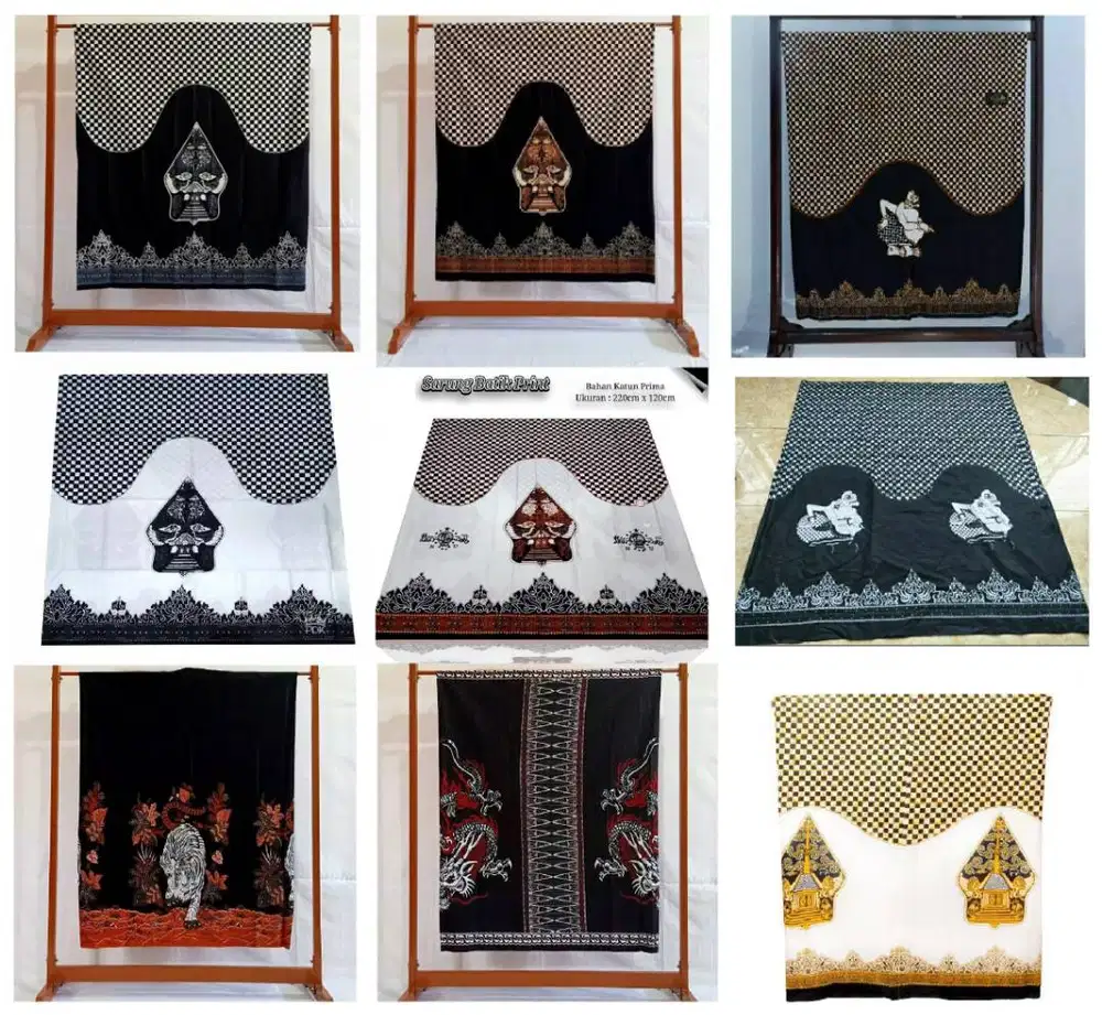 Sarung Batik Wayang Dewasa Bahan Katun