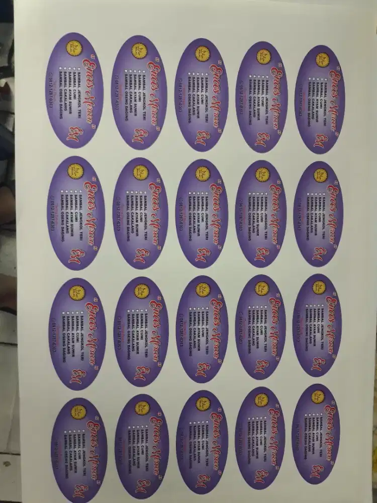 Stiker label dan cutting stiker CUSTOM