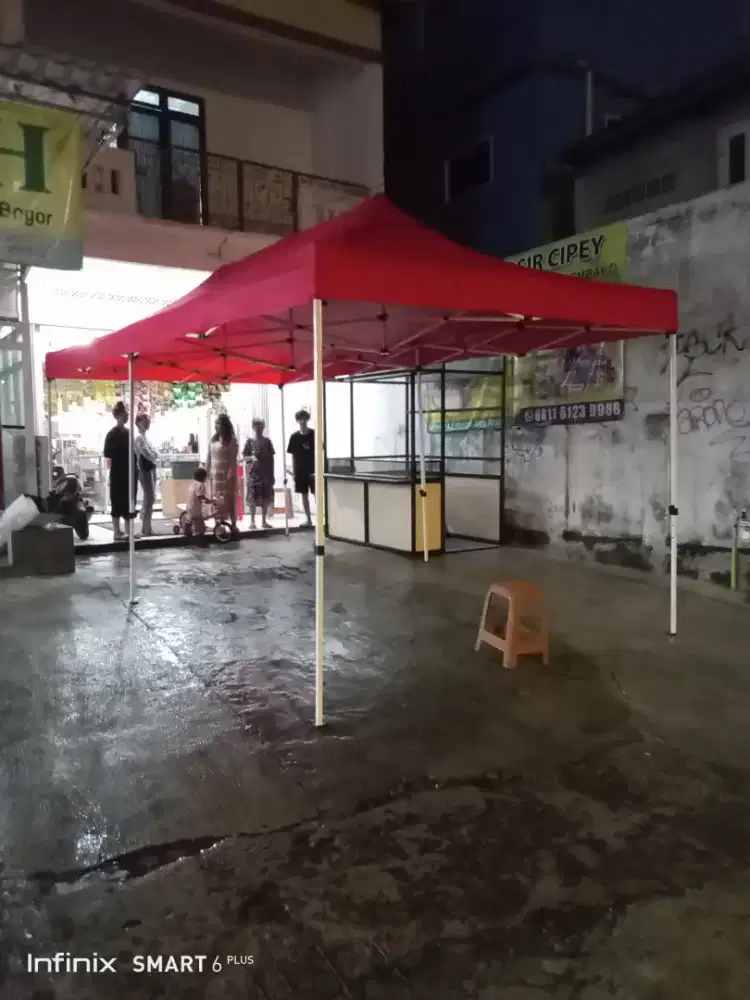 READY TENDA CAFE PIRAMID UNTUK LAPAK JUALAN.
