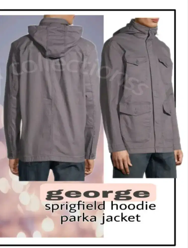 Jaket pria parka george hoddie
