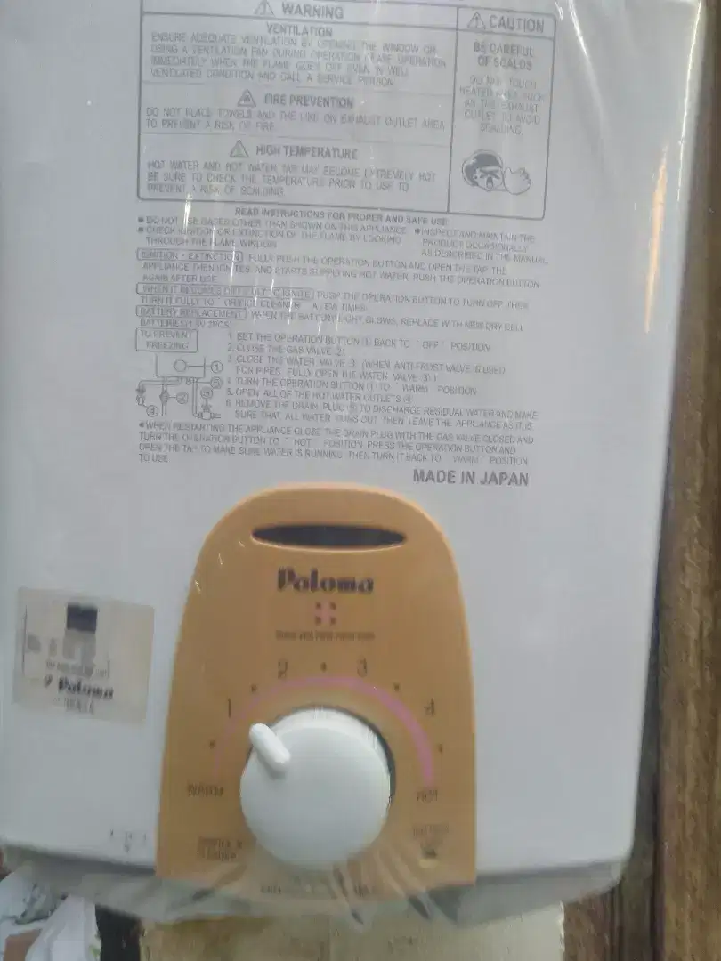 water heater(pemanas air) pake gas