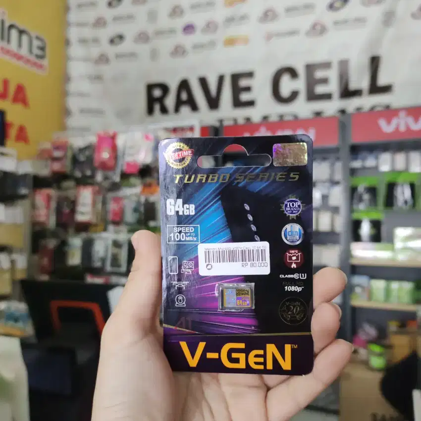 Memori MicroSD VGEN Class 10 64GB (Rave Cell Sako)