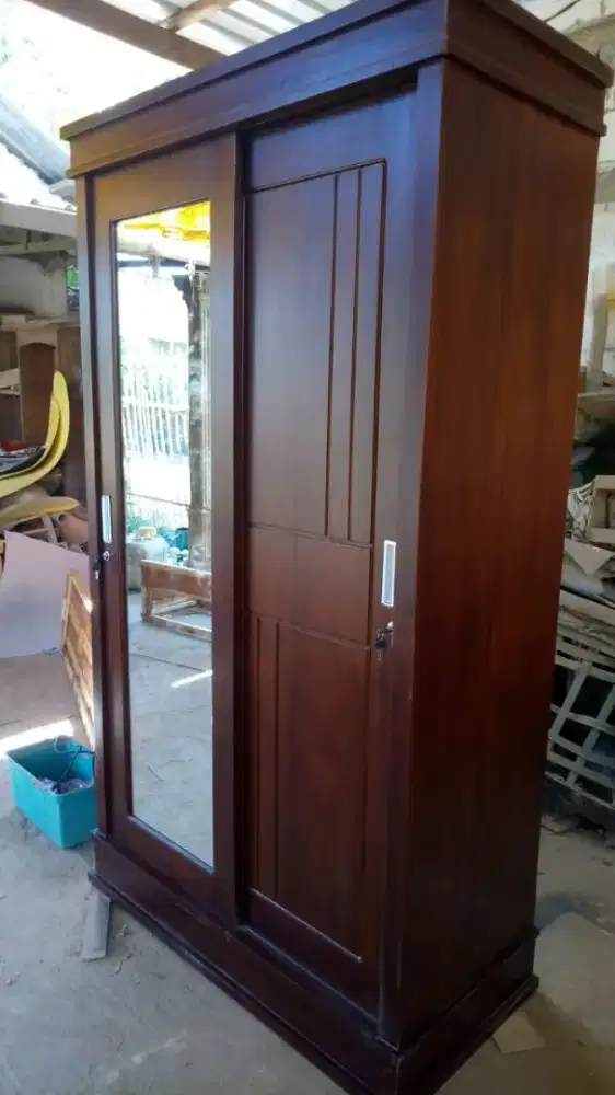 Lemari jati sliading