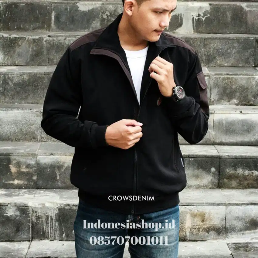 Jaket Bomber Hitam Staff SK-119