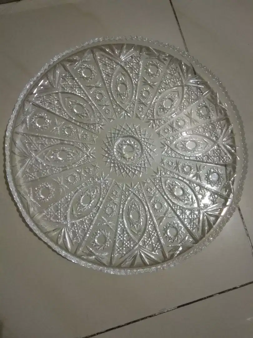 Piring kristal D'arques uk 30 blm pernah d pakai