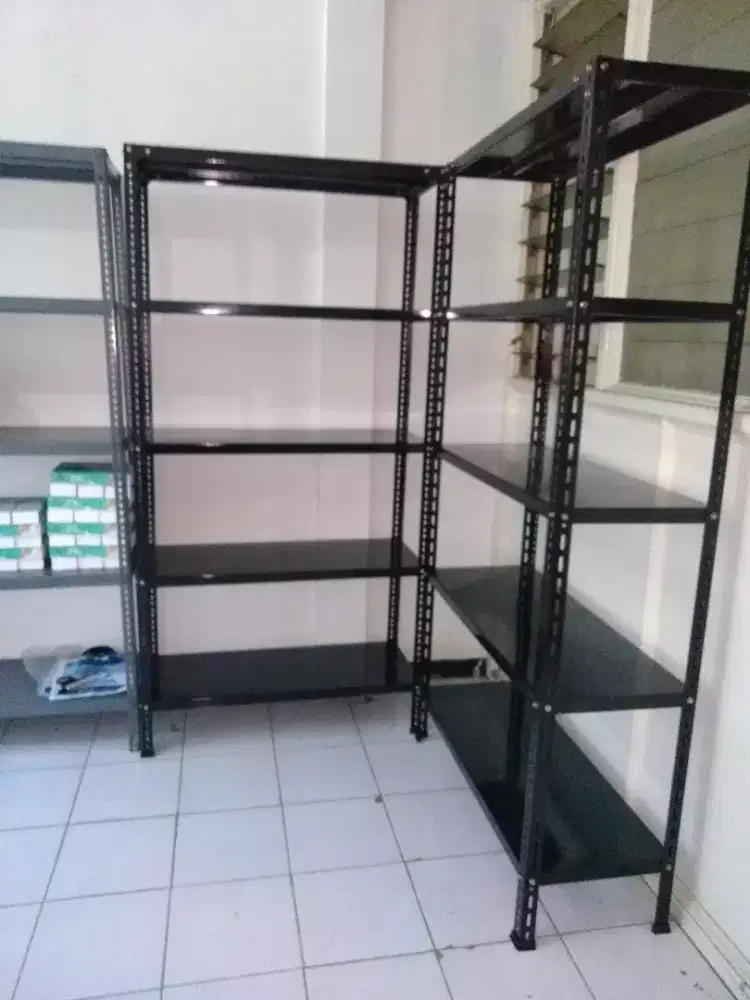 rak besi warna hitam murah