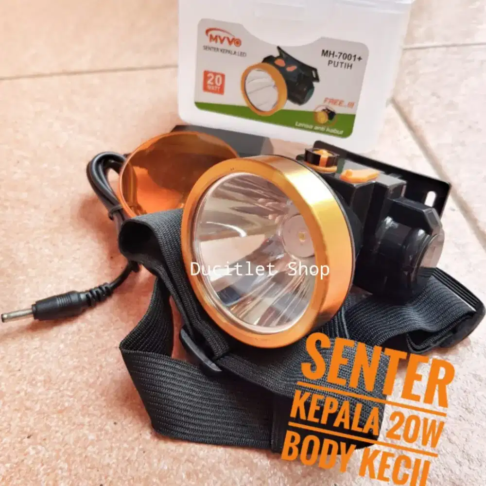 Lampu Led Senter Kepala  Emergency HeadLamp Myvo Rechargeable charger
