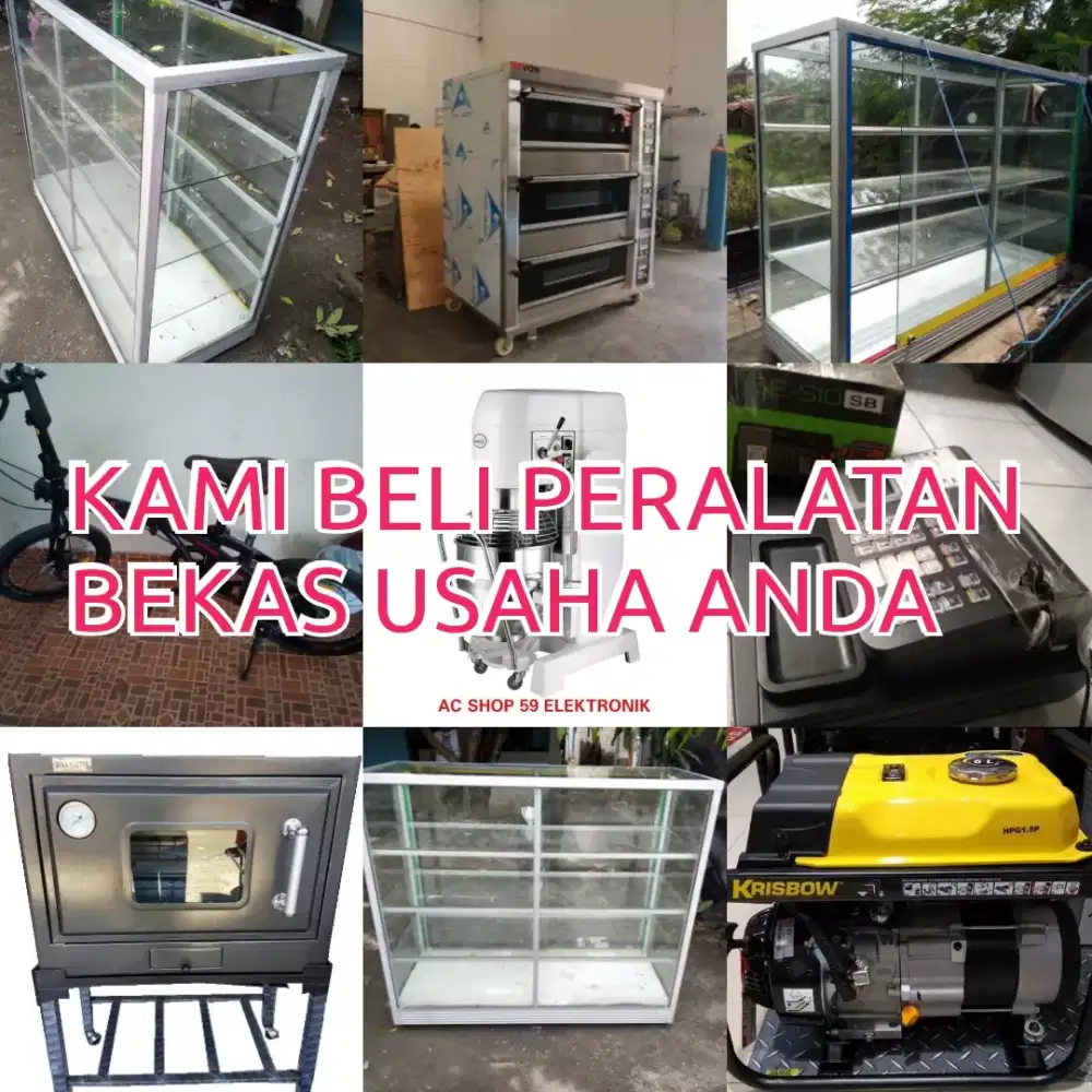 Kami Beli terus Etalase warung & perlengkapan usaha anda