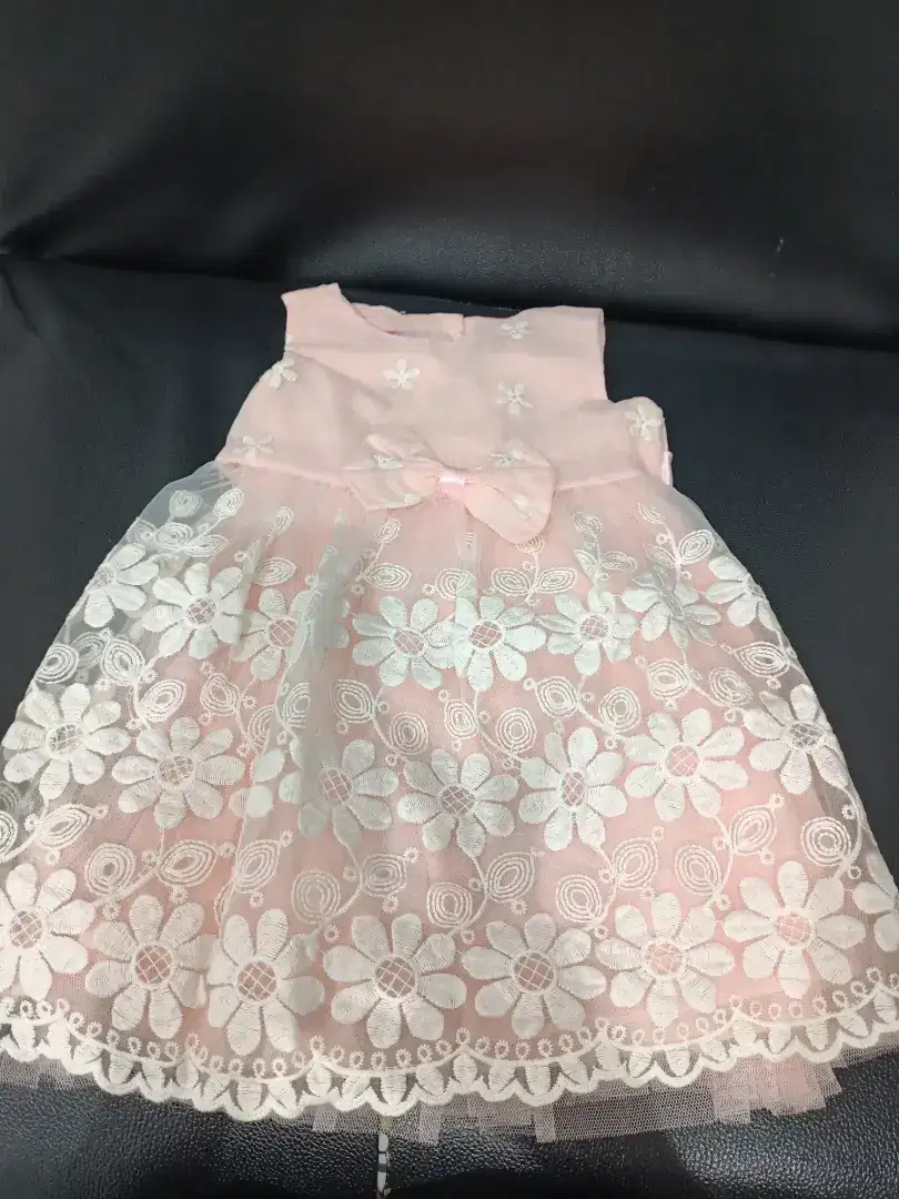 Rok anak lucu pink bunga bunga