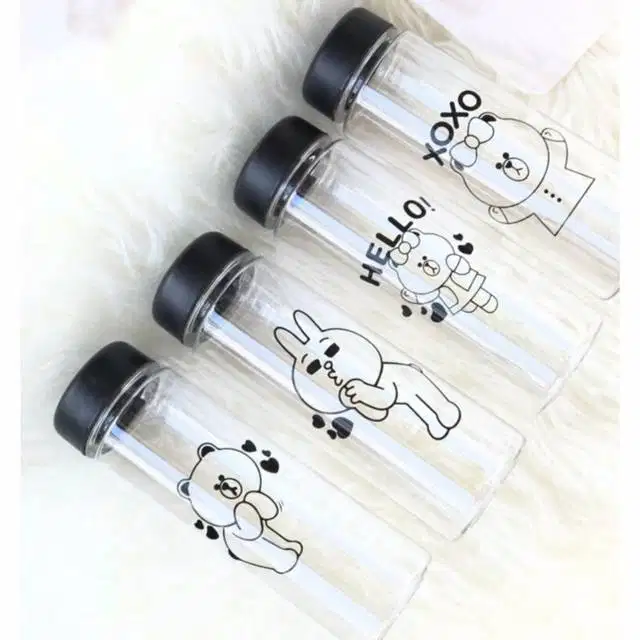 Promo - Botol Minum My Bottle Sticker Line Brown and Cony High Quality