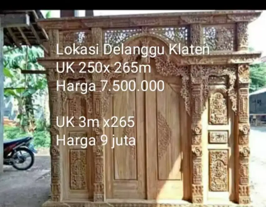 Gebyok pintu kusen jati ukir