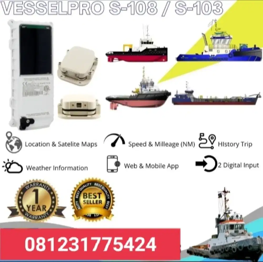 GPS tracker kapal tugboat tongkang LCT Spob Kargo