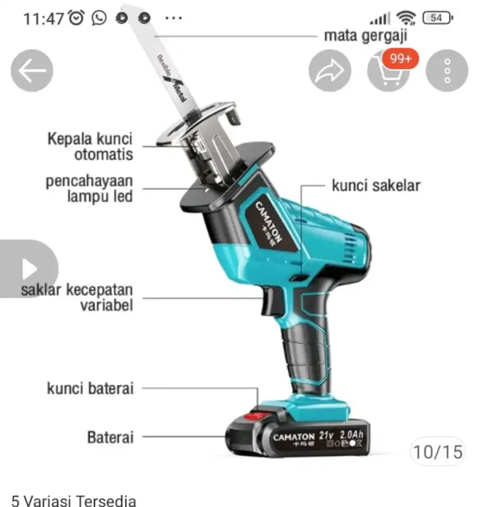 (RUMAH TEKNIK JOGJA)Reciprocutting utk potong cordless