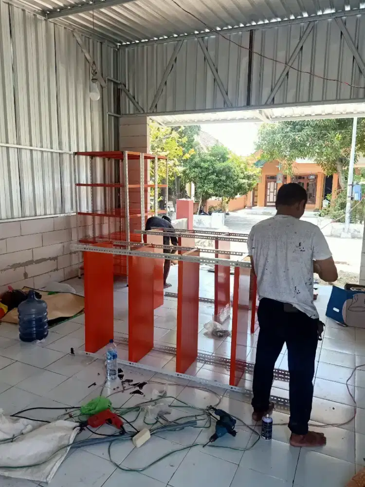 Rak besi siku multi guna serbaguna bisa bongkar pasang