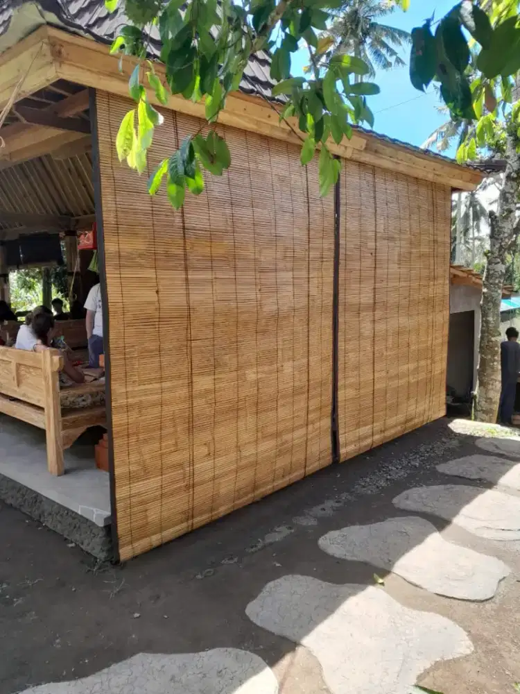 Open order krey bambu anti rayap lapis kain 1 m persegi