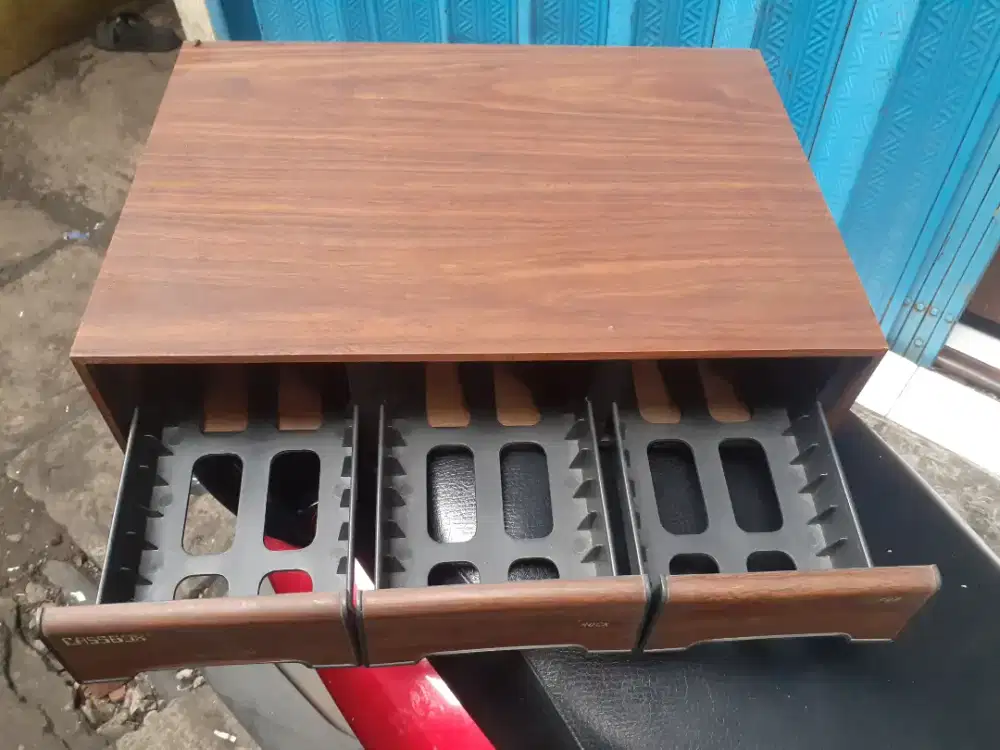 RAK KASET KAYU JADUL