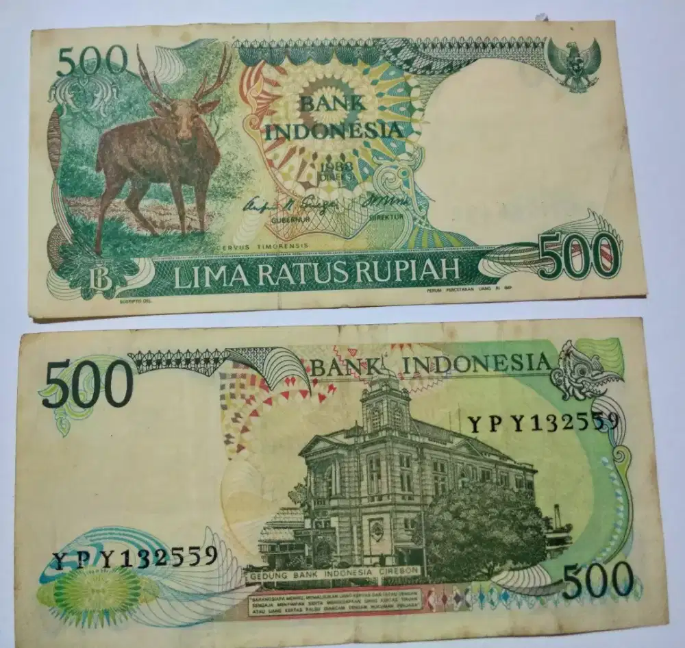 uang lawas cetakan tahun 1988, ada 2 pc