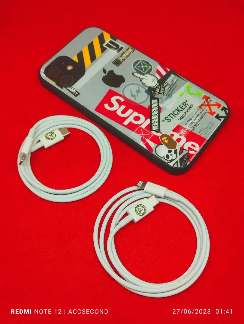 Kabel data iphone 11 ibox original second bawaan hp 100% ori