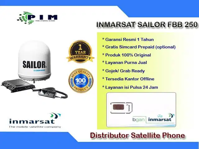 Terminal Telepon Satelite Inmarsat SAILOR FBB 250 Internet BroadBand