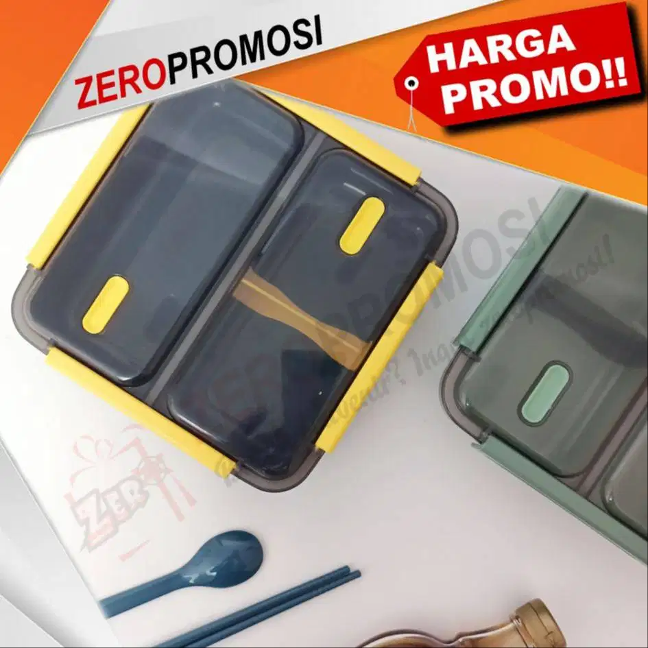 Souvenir Tempat Makan Eksklusif Original Sekat 2 LunchBox