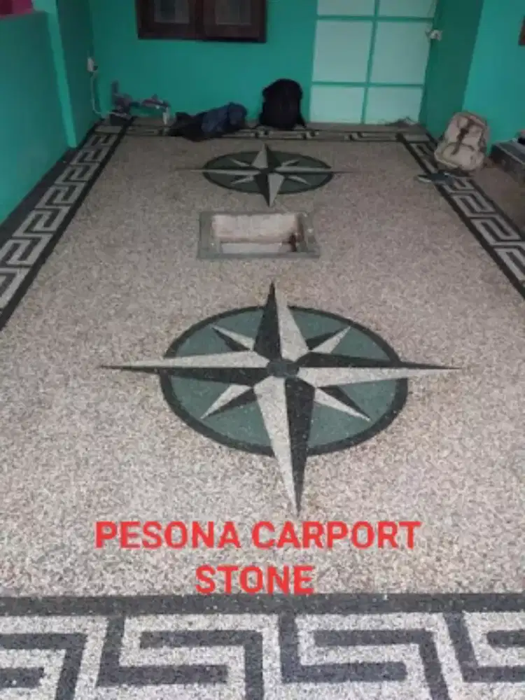 Batu sikat garasi dan teras rumah