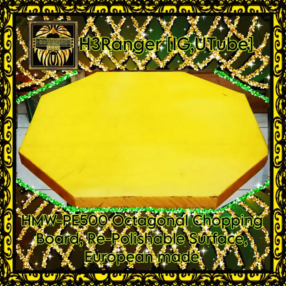 Talenan Tebal HMW PE 500 Octagonal 3*45*45cm H3Ranger Chopping Board