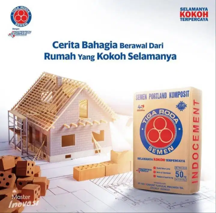 Semen Tiga Roda 50kg (minimal kirim 160sak)