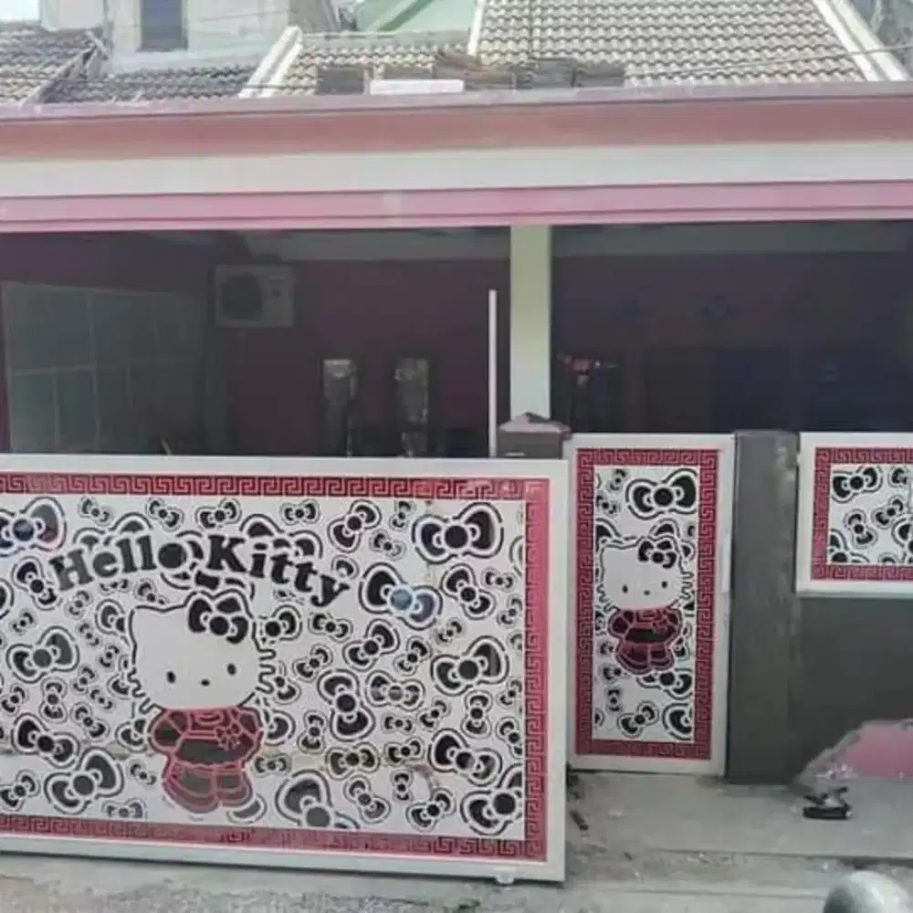 Pagar motif plat laseran