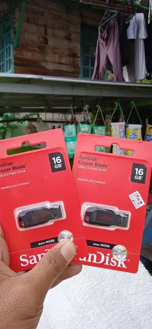 SanDisk USB 2.0 OTG 3.0 Kapasitas 16GB 32GB 64GB Hitam Ori