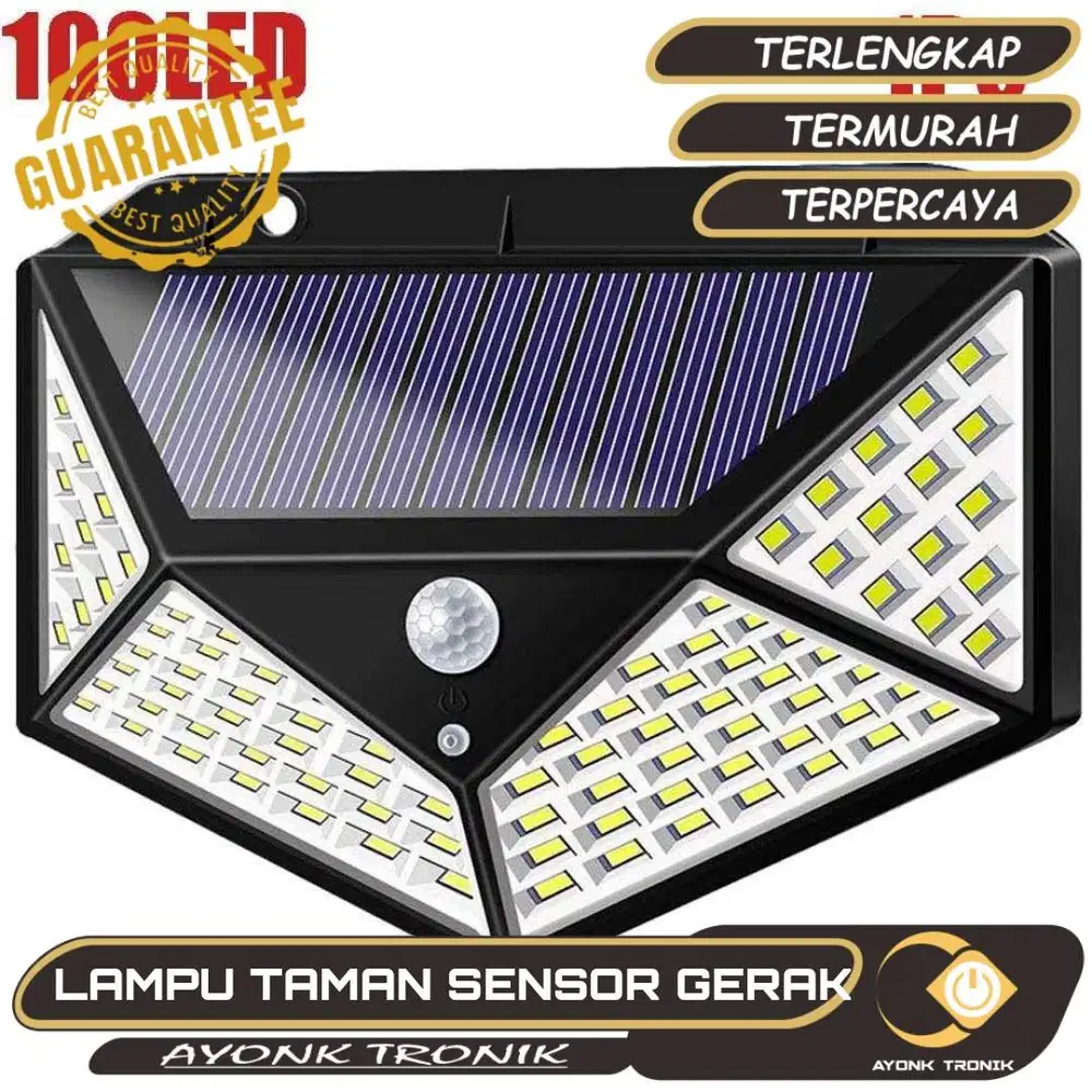Lampu Taman Solar Panel Sensor Gerak 100 LED TaffLED  - HW1015