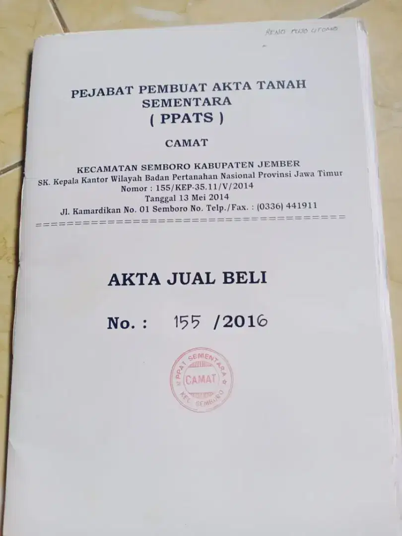 Menjual tanah milik sendiri